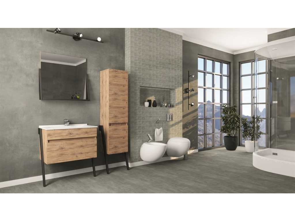 1 x 85cm bathroom furniture set - Karkalec white