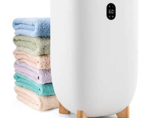 Sèche-serviettes électrique 35 L avec minuterie - Blanc