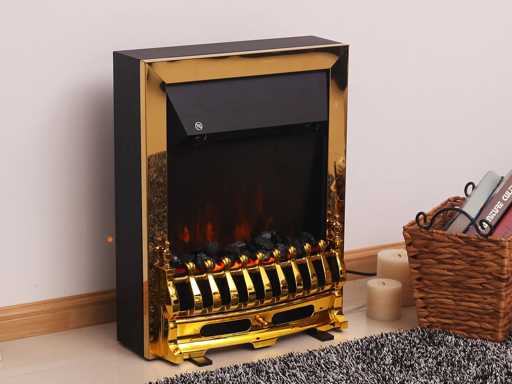 Elektrische open haard met verwarming, elektrische open haard met ED vlam-effect