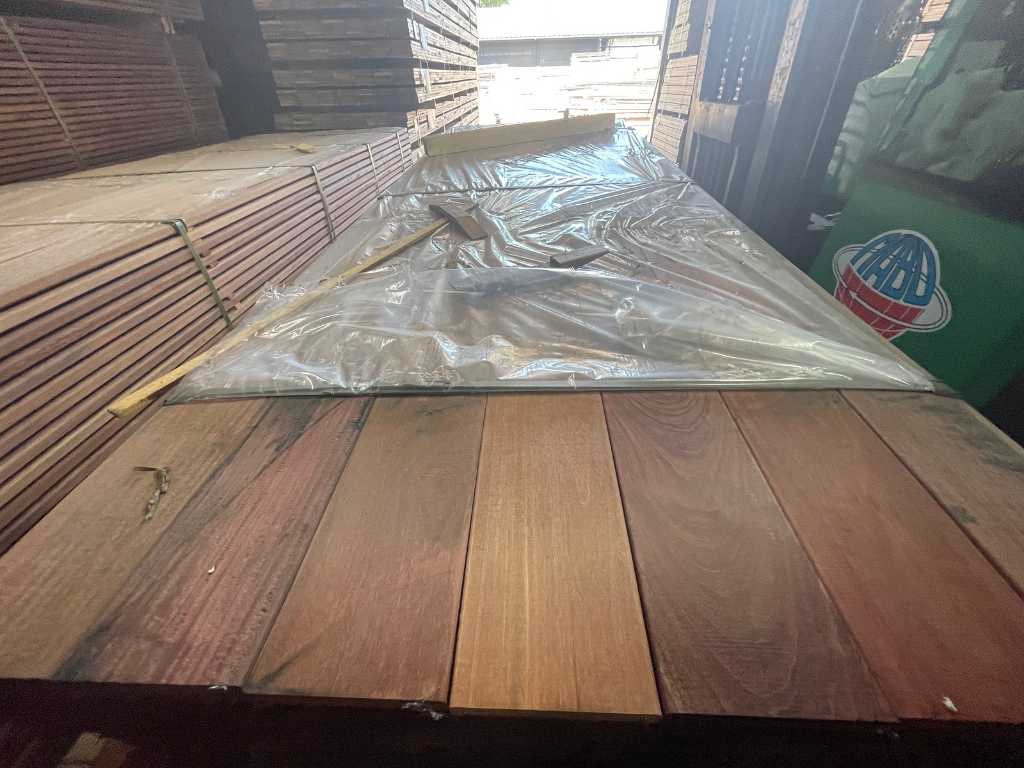 Deski tarasowe z twardego drewna Purple Heart 21x145mm, długość 305cm (90x)