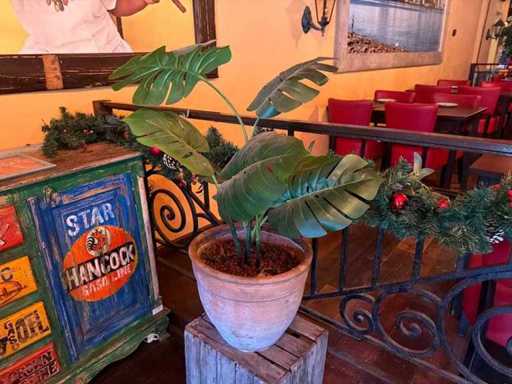 Artificial plant in pot (2x)