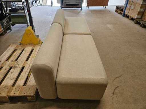 2x Zetel beige 120x75cm