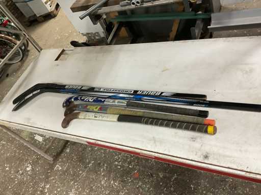 Bâtons de hockey sur glace et bâtons de hockey (5x)