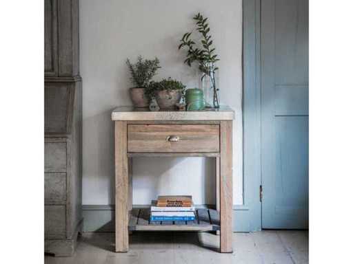 Garden Trading - Chopping block - Side table with zinc top