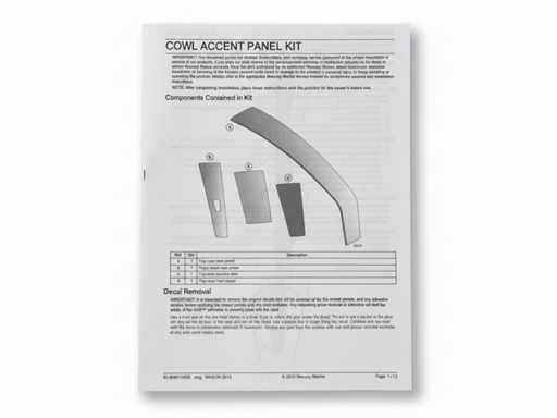 Kit de panneau de capot Mercury 450R Gris graphite - 8m0148190