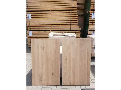 7x Dubbele eiken traptreden 40mm