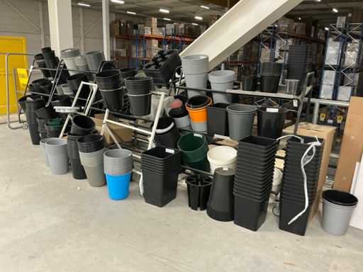 Série de seaux en plastique