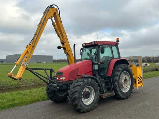 2002 Case IH CS110 Vierwielaangedreven landbouwtractor met Herder MBK503LS maaiarm