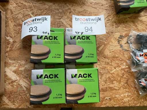 4 x deurstop; afwerking hout