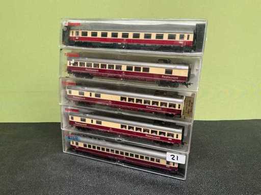 Wagon miniature Fleischmann 3X 5162 / 5160 / 5163 (5x)