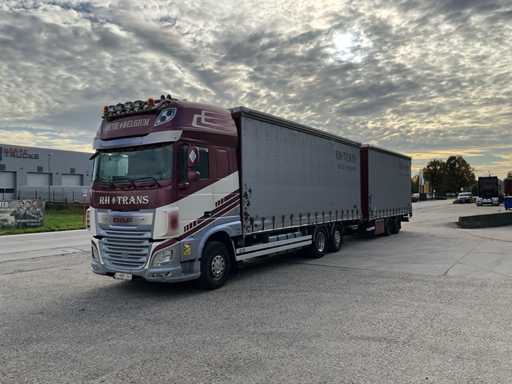 2014 DAF XF510 fan Truck with Van Hool combi trailer