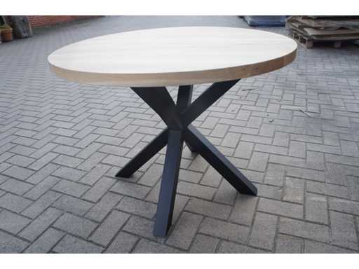 1x blat de mas? din stejar masiv rotund 1m