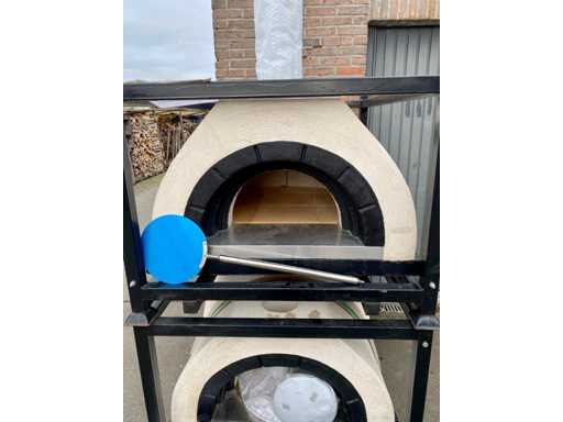 Houtgestookte ronde witte Pizza-oven