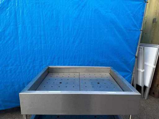 Vassoio di ghiaccio tritato in acciaio inox
