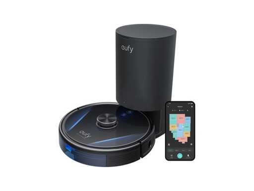 eufy RoboVac LR30 Hybrid+ robotstofzuiger en dweil met cleaning station, iPath Laser Navigation, 3000Pa-zuigkracht