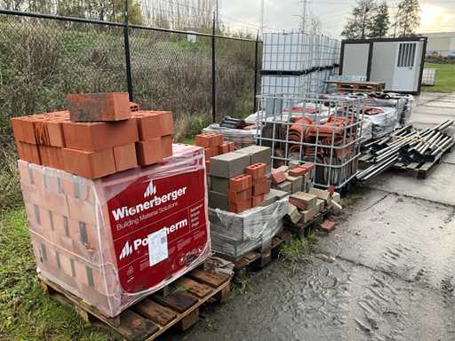 Série de divers matériaux de construction