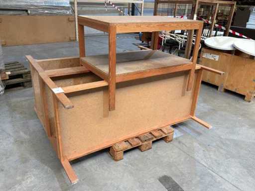 Houten Magazijn tafels (3x)