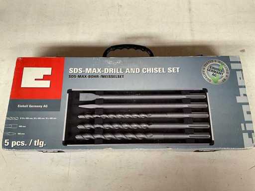 Einhell SDS-Max 5 Piece Chisel and Drill Set in Case