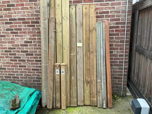 Gedrenkte grenen palen Bouwhout (6x)