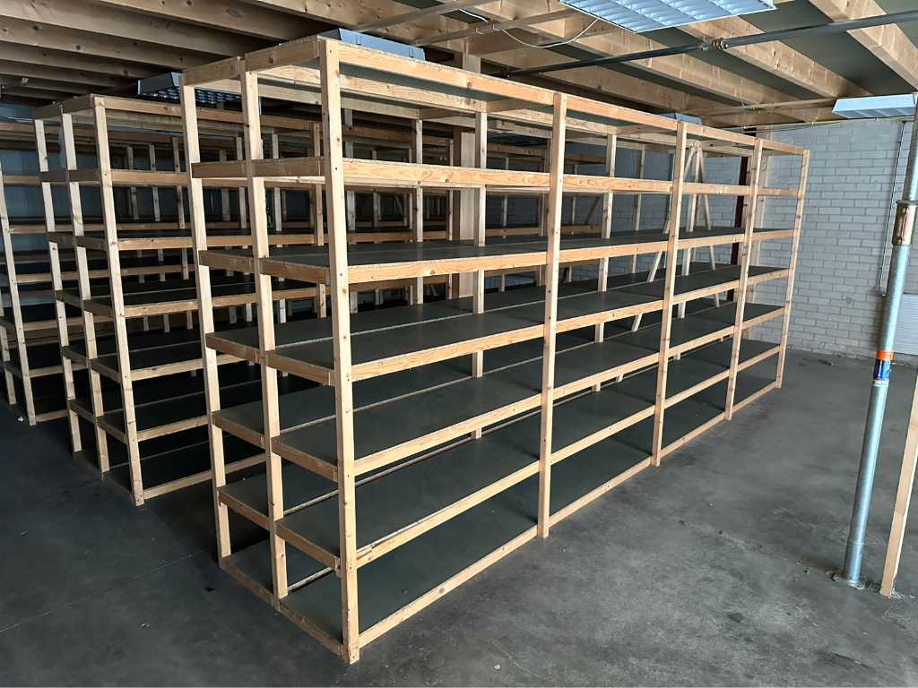 Wooden warehouse racking Troostwijk Auctions