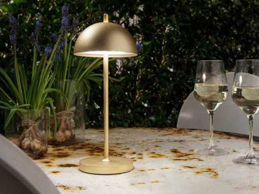 4 x Intec Party rechargeable design lamps gold