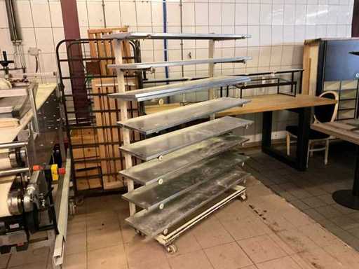 Carrello / carrello da forno in acciaio inox