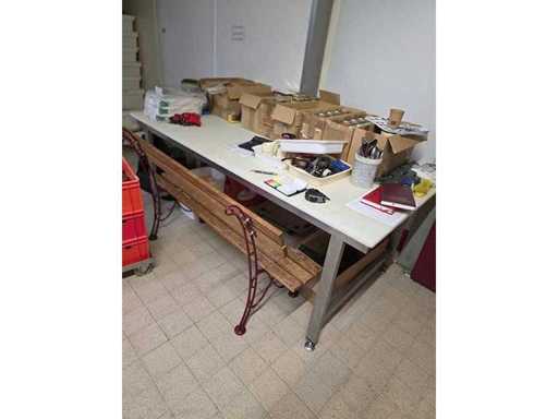 Entreetafel op poten 1005 x 2000 x 830 mm