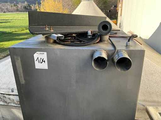 Réservoir en acier chromé avec coulissement