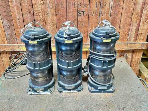 Lumină de navigație cu lentilă Fresnel (3x)