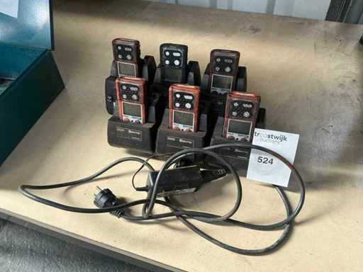 Ventis MX-4 Portable Gas Detector with Charging Station (6x)