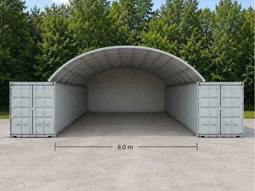 2026 - Easy-Going - (6x6x2 metry) - Schronienie / namiot między 2 pojemnikami C2040H