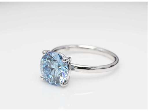 Anello in oro bianco 18 carati con diamante 2.08.