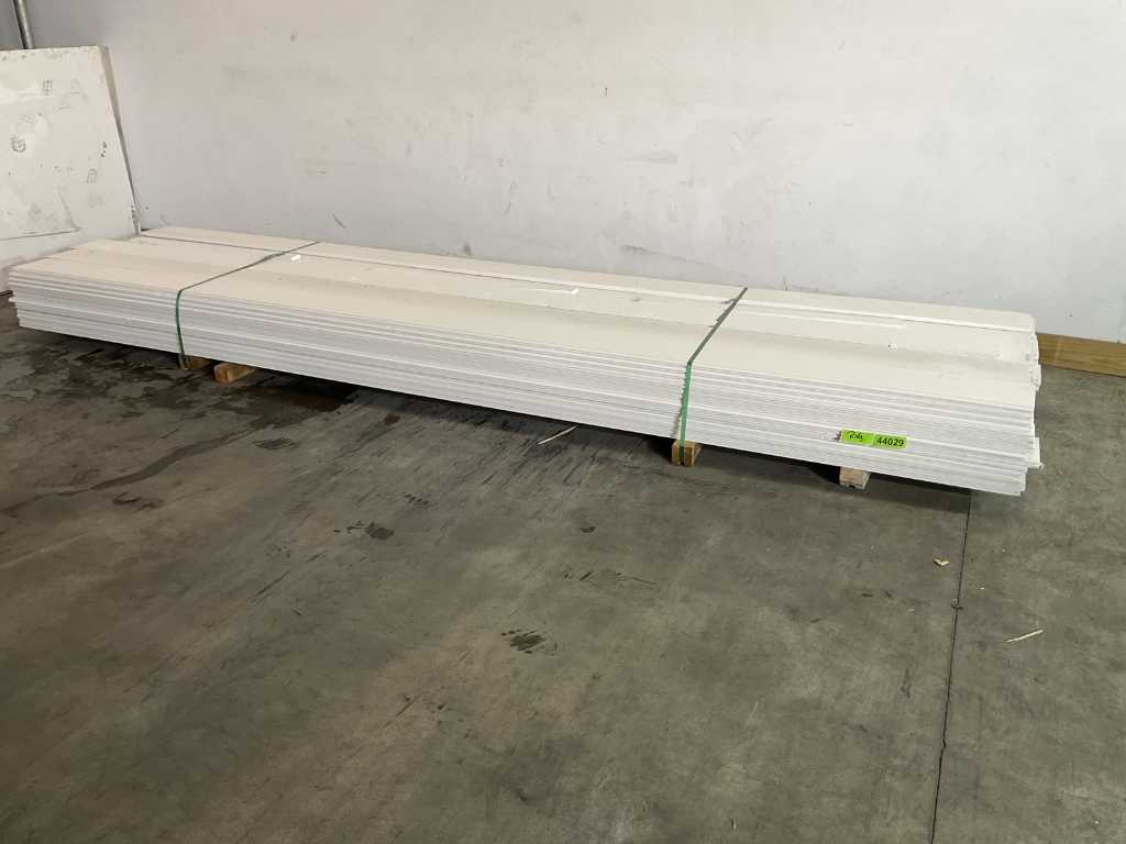 Fichten-Gartenbrett weiß 420x19,2x1,8 cm (10x)

