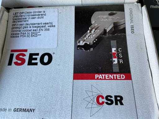 Zamki cylindryczne ISEO Batch w tym 3 klucze