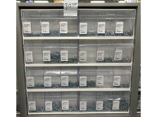 Un lot de vis en tôle se verrouillant