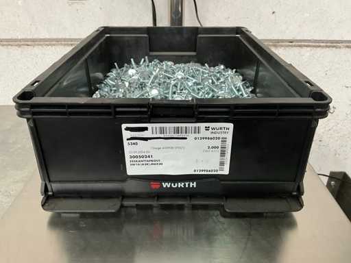 Boulon hexagonal Würth 18,73 kg M6 x 20 pouces