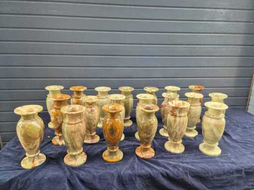 Decorative decorative vase made of polished marble/natural stone