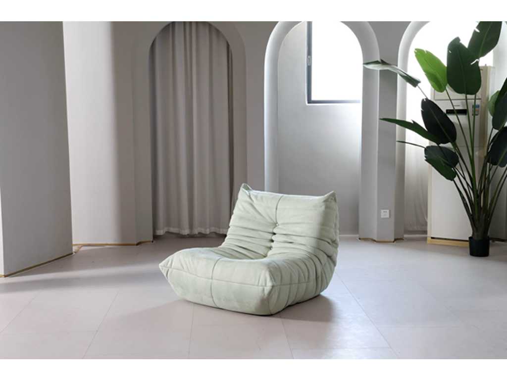 1x Fauteuil design vert menthe L