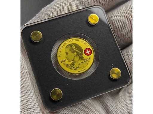 Nobele 1/500 oz fijn gouden uitgave met stijlvolle Vreneli-afbeelding, hoogwaardig certificaat van echtheid en elegante presentatie