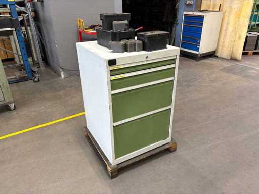 HHW 4 compartimentopslagkast, mobiele gereedschapskoffer / gereedschapskist