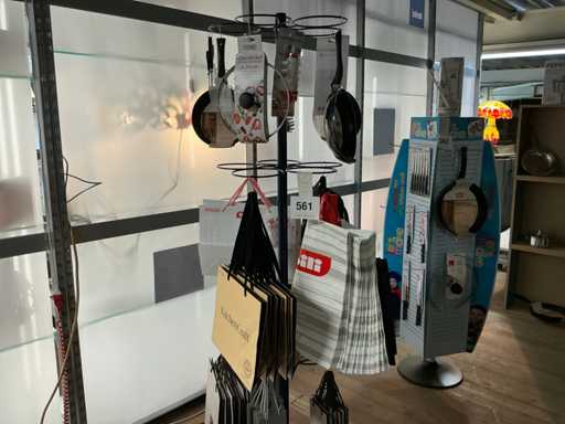 Bakpannen, glazen deksels voor bakpannen, opbergtassen