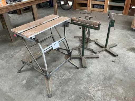 Werktafel/bank en diverse steunen