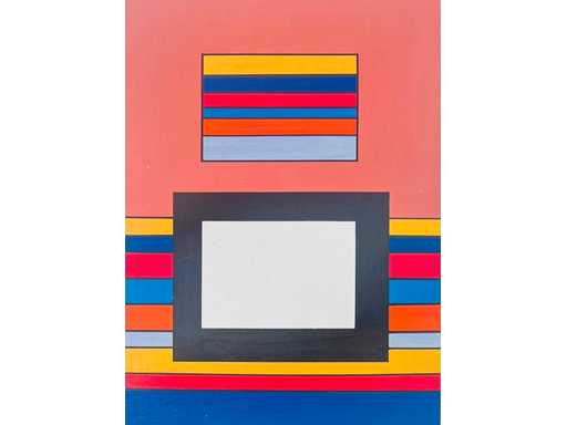 Guy Vandenbranden - geometrische compositie - zeefdruk