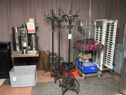 Wrought iron coat rack (3x)