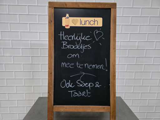 Semn de trotuar cu două părți