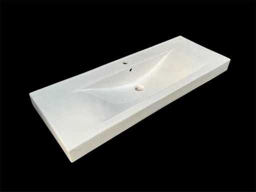 Wastafel keramisch 121x46cm