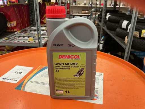Denicol, huile moteur SAE 30-API SF/CC 4 temps de capacité 1 litre pour tondeuses à gazon