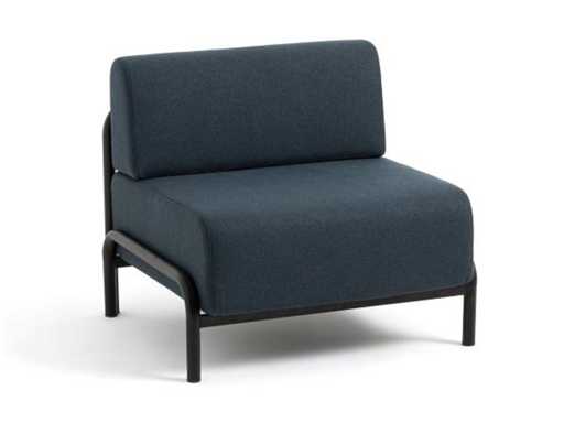Fauteuil en polyester - tissu Bleu pétrole
