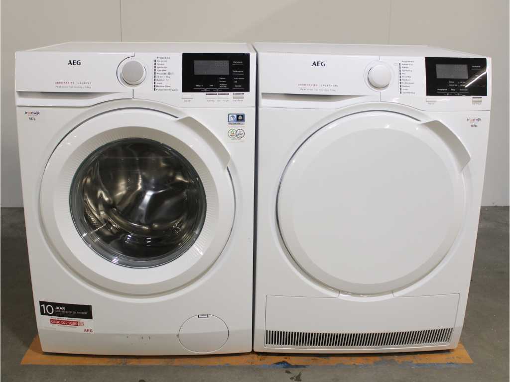 Seria AEG 6000 | Mașină de spălat rufe cu tehnologie Lavamat ProSense & Seria AEG 6000 | Uscător cu tehnologie Lavatherm ProSense