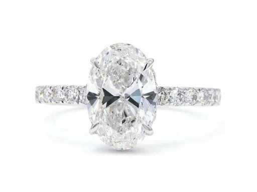 18 Karat Weißgoldring mit 2,59 Karat. Diamant